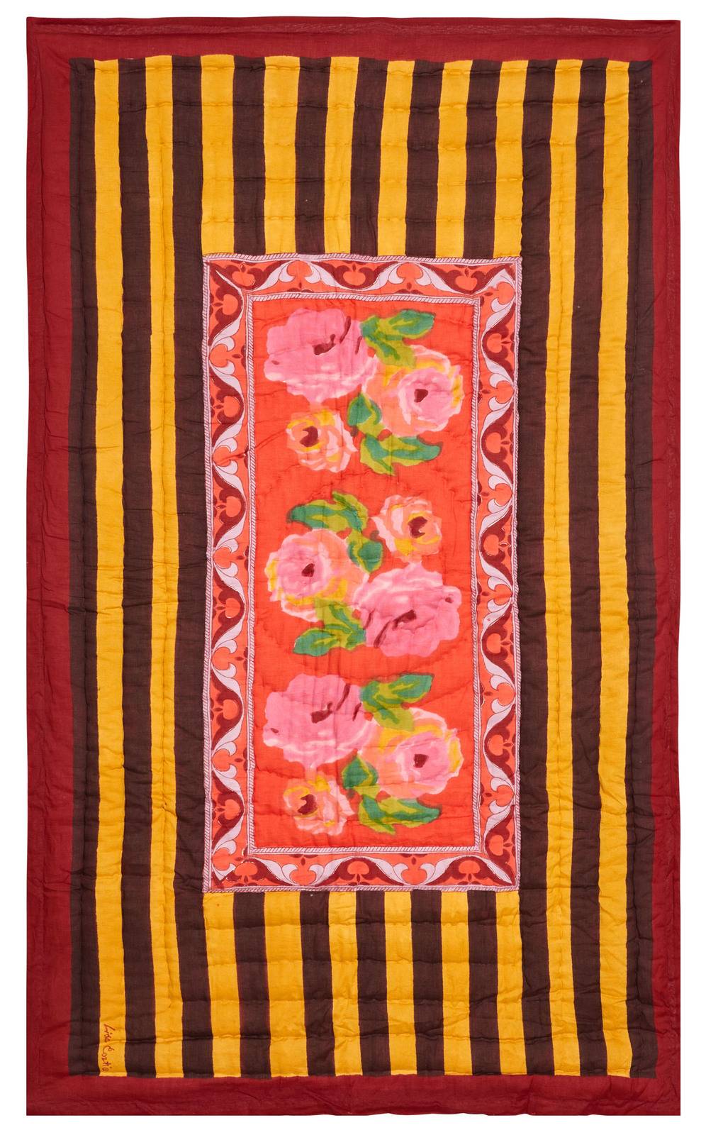 Lisa Corti trapunta reversibile 110x180cm nizam red