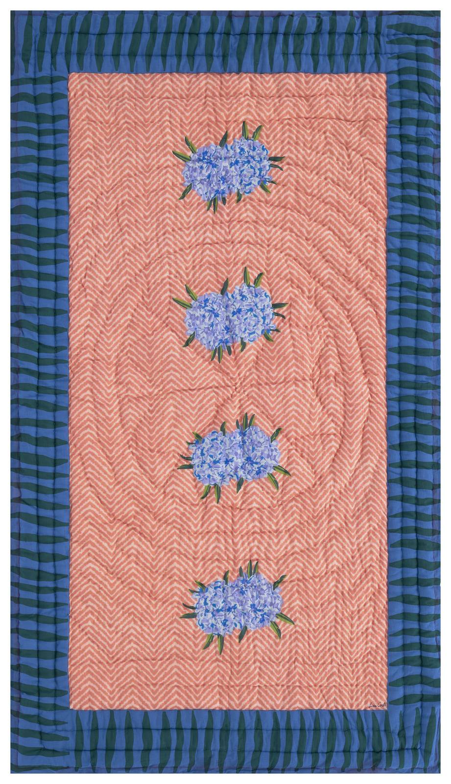 Lisa Corti trapunta reversibile 110x180cm oleander lilac-peach