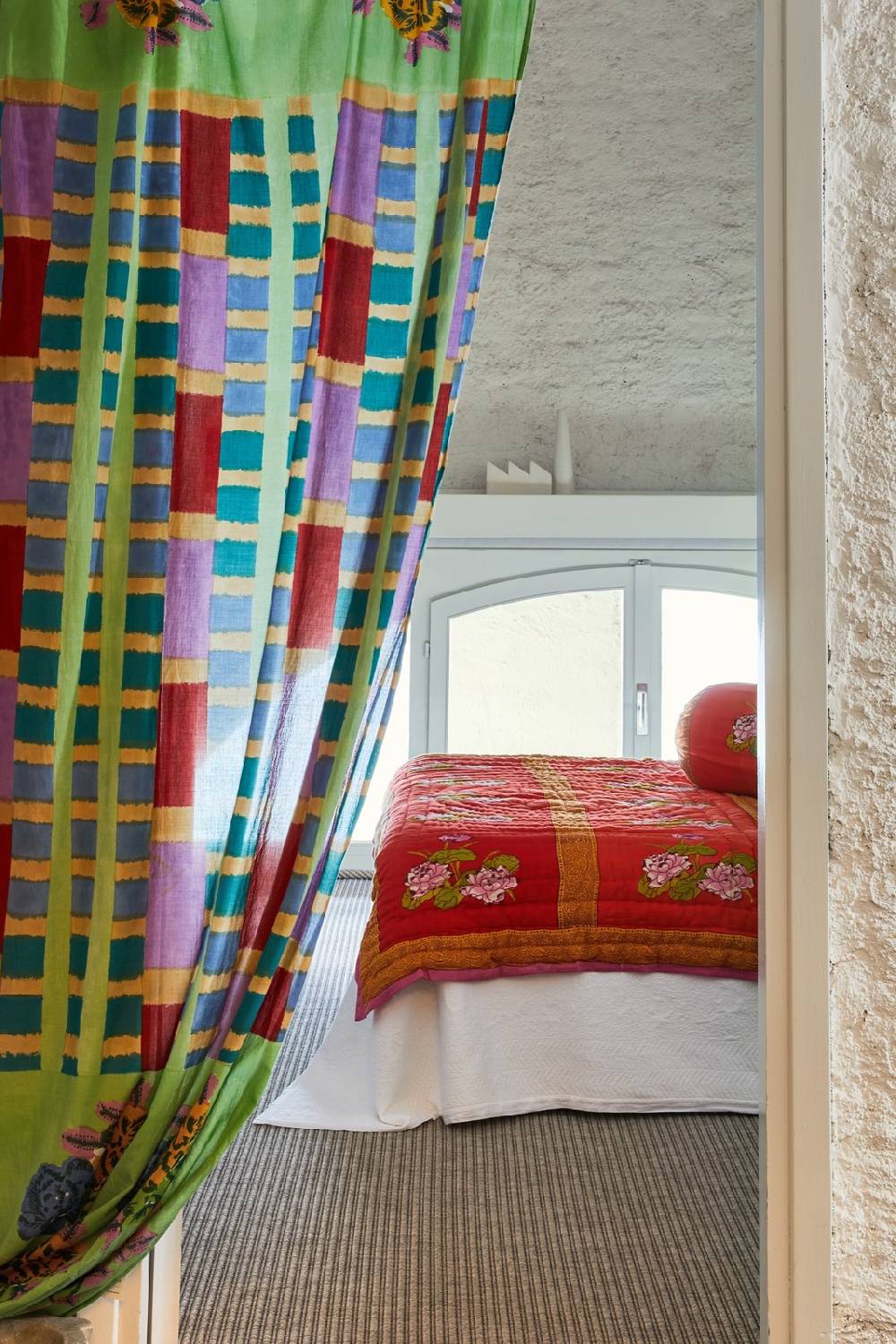 Lisa Corti Trapunta Reversibile 110x180cm Tea Flower Red Orange