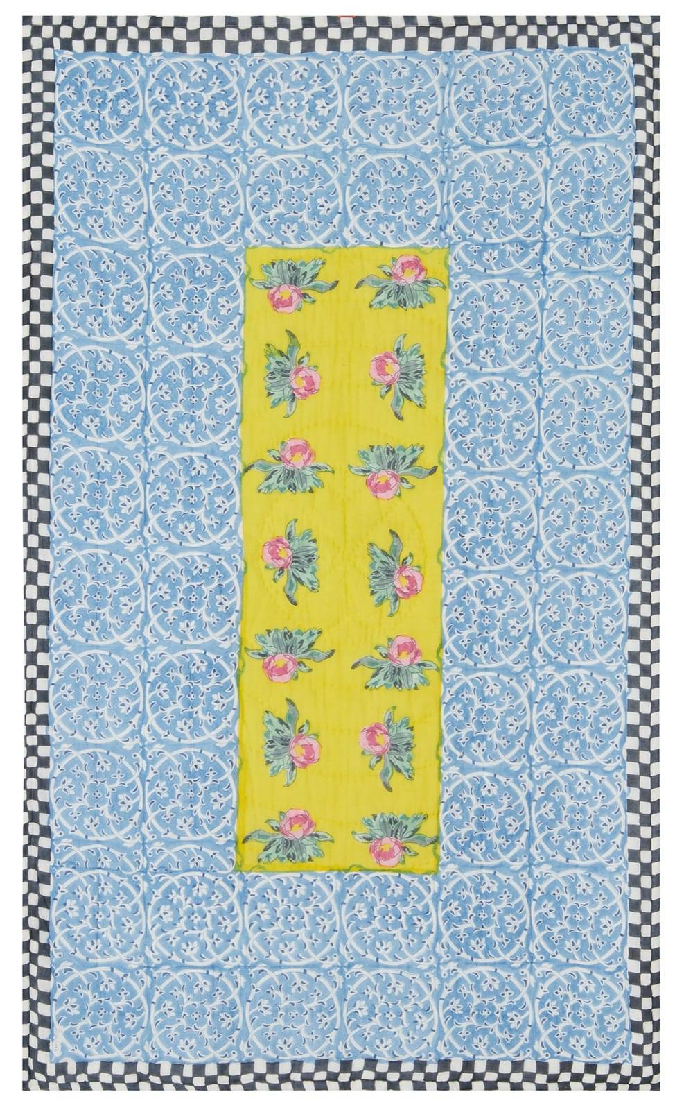 Lisa Corti trapunta reversibile 110x180cm tiles yellow