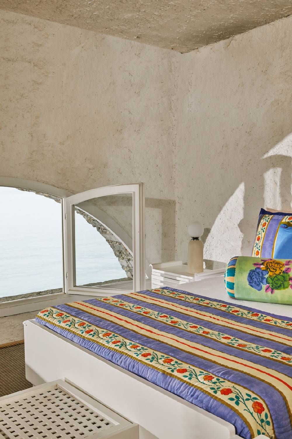 Lisa Corti Trapunta Reversibile 110x180cm Varanasi Stripes Pervinch