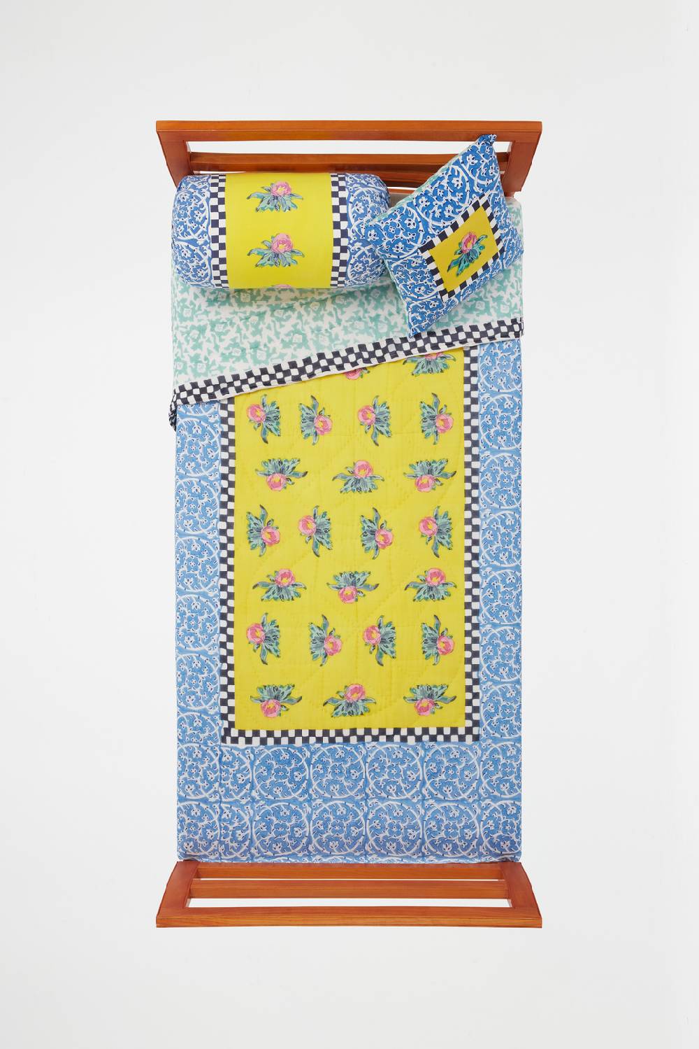 Lisa Corti Trapunta Reversibile 180x270 Tiles Yellow