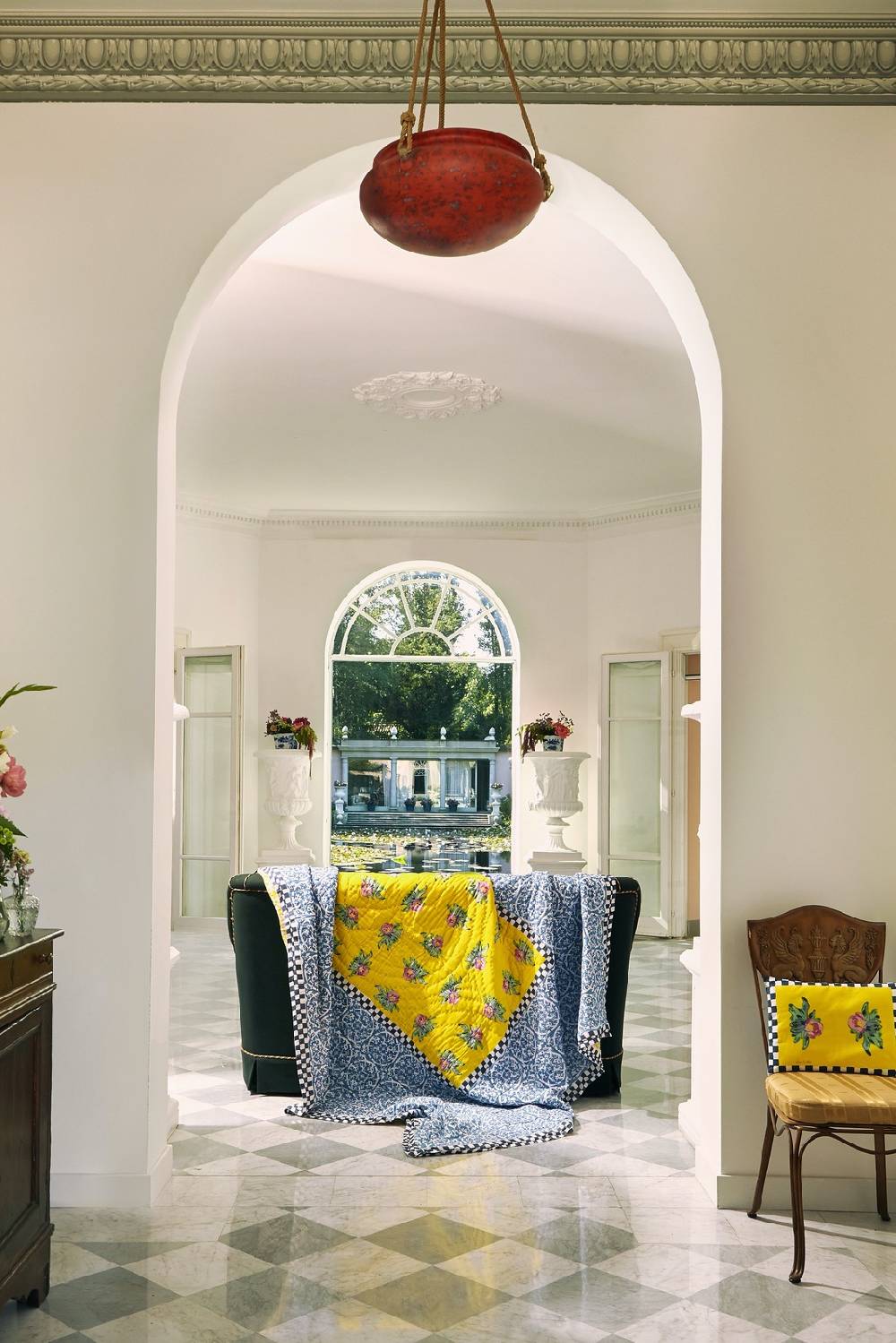 Lisa Corti Trapunta Reversibile 180x270 Tiles Yellow