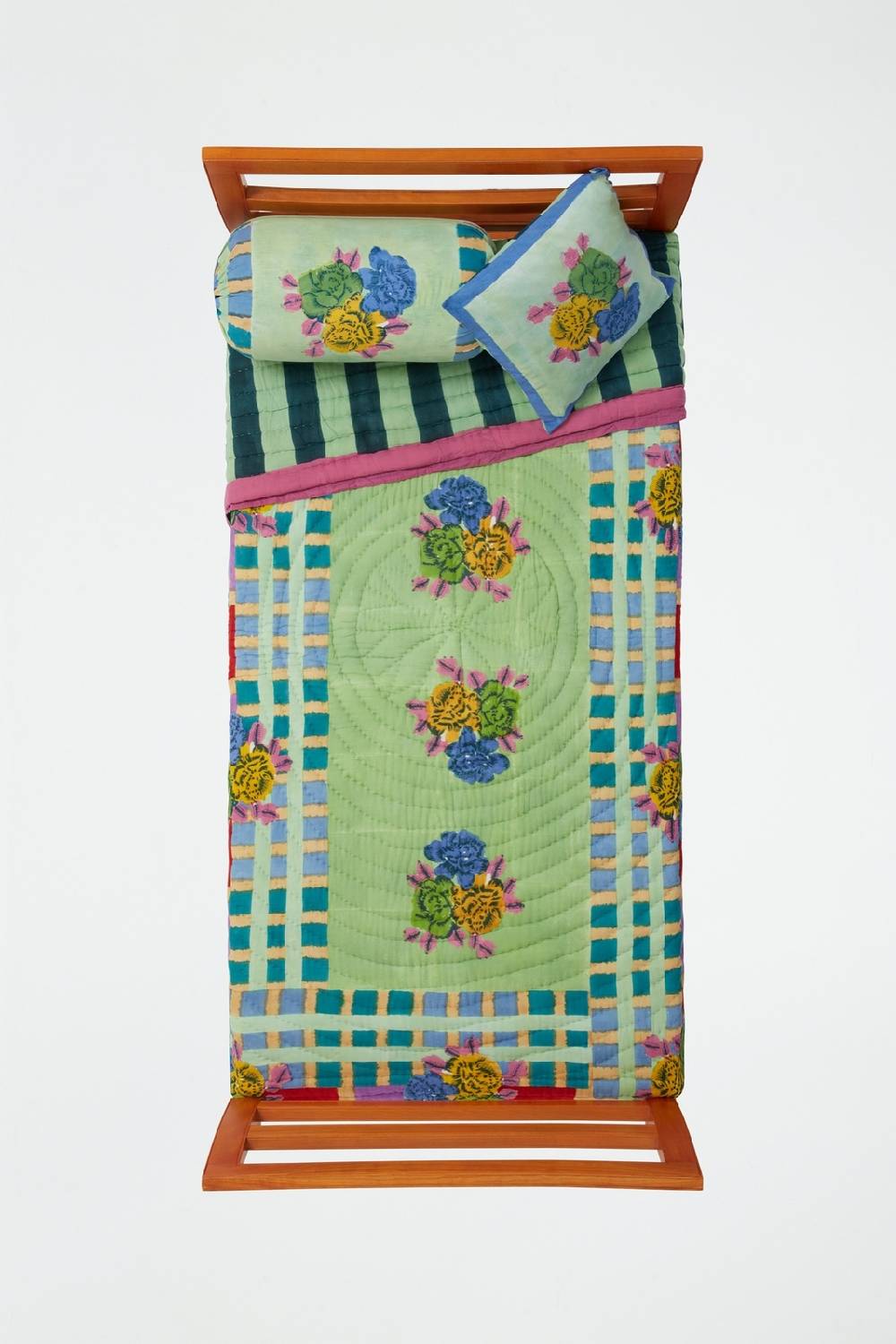 Lisa Corti Trapunta Reversibile 180x270cm Ankara Aqua