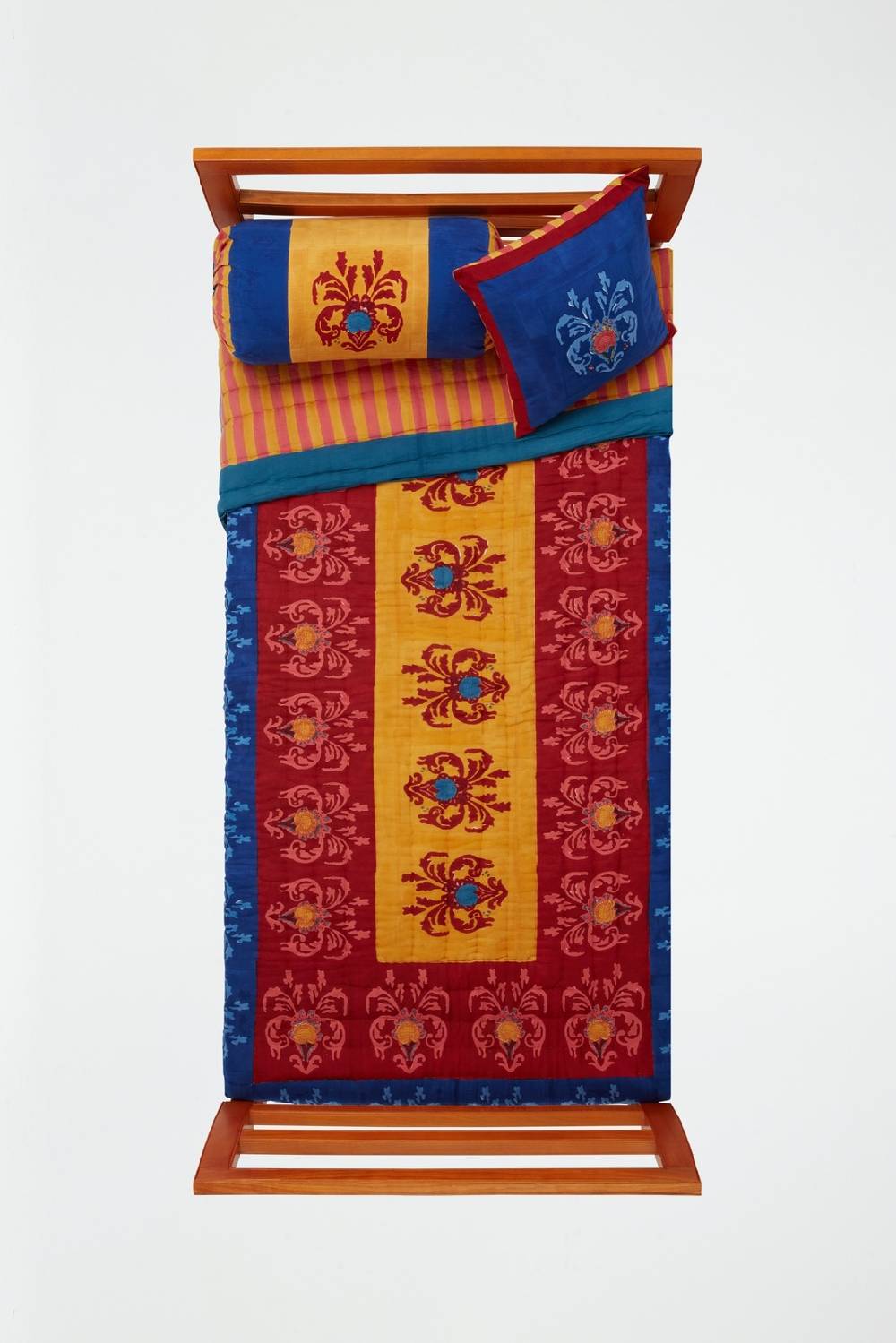 Lisa Corti Trapunta Reversibile 180x270cm Brocade Royal Blue