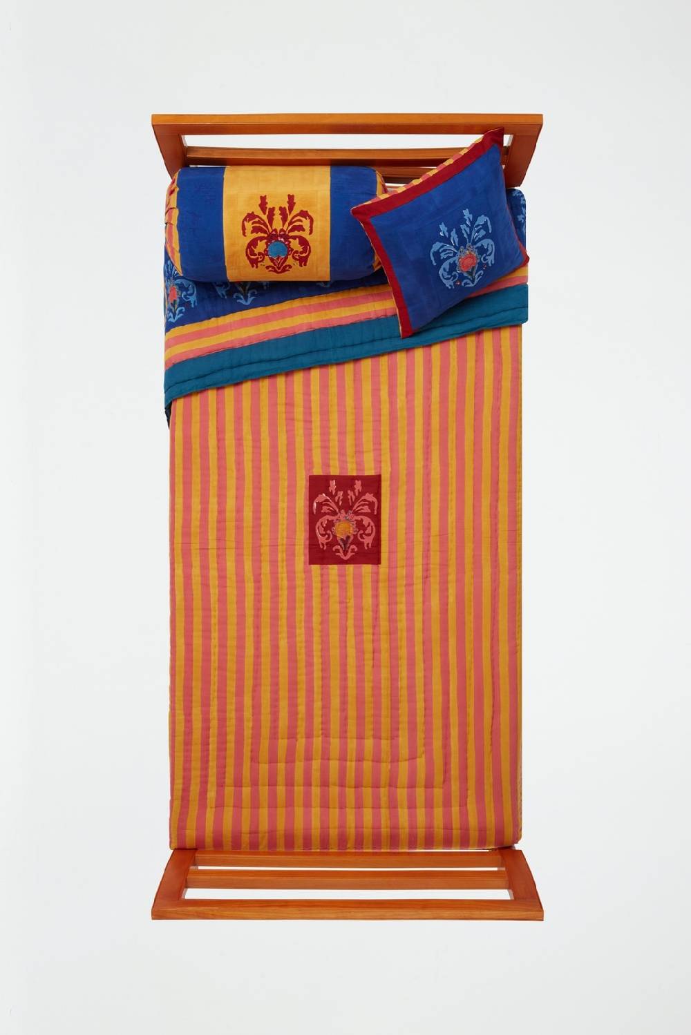 Lisa Corti Trapunta Reversibile 180x270cm Brocade Royal Blue