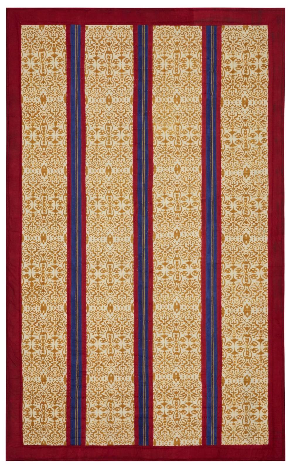 Lisa Corti Trapunta Reversibile 180x270cm Damask Stripes Chutney