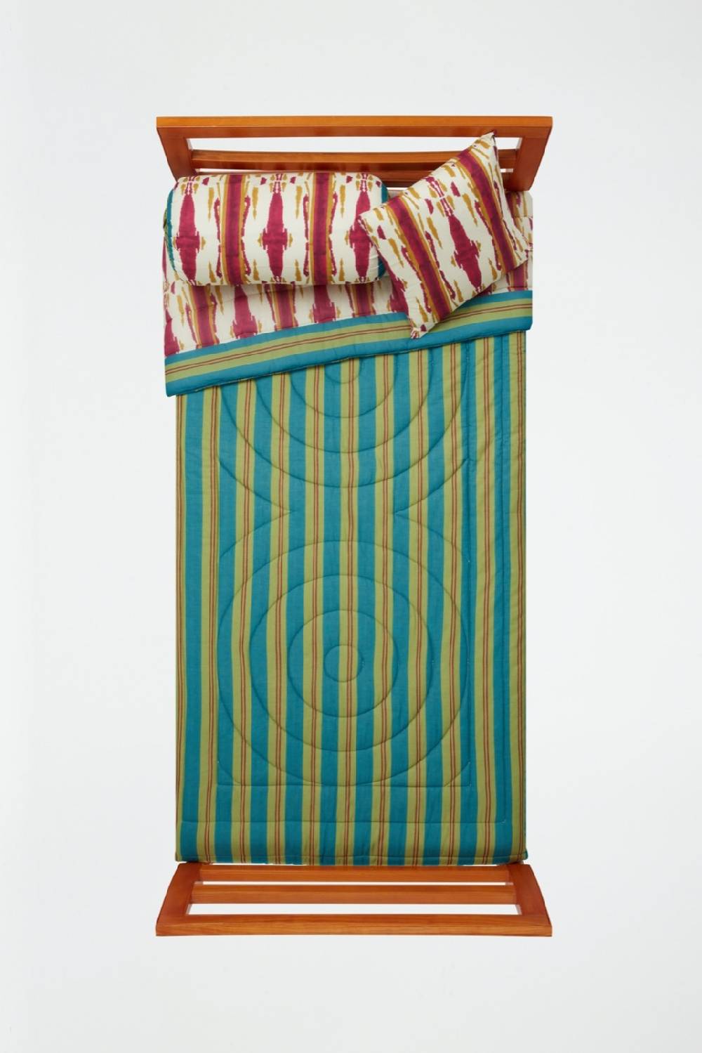 Lisa Corti Trapunta Reversibile 180x270cm Flame Aubergine Gold