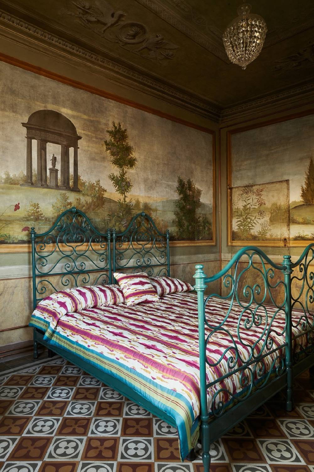 Lisa Corti Trapunta Reversibile 180x270cm Flame Aubergine Gold