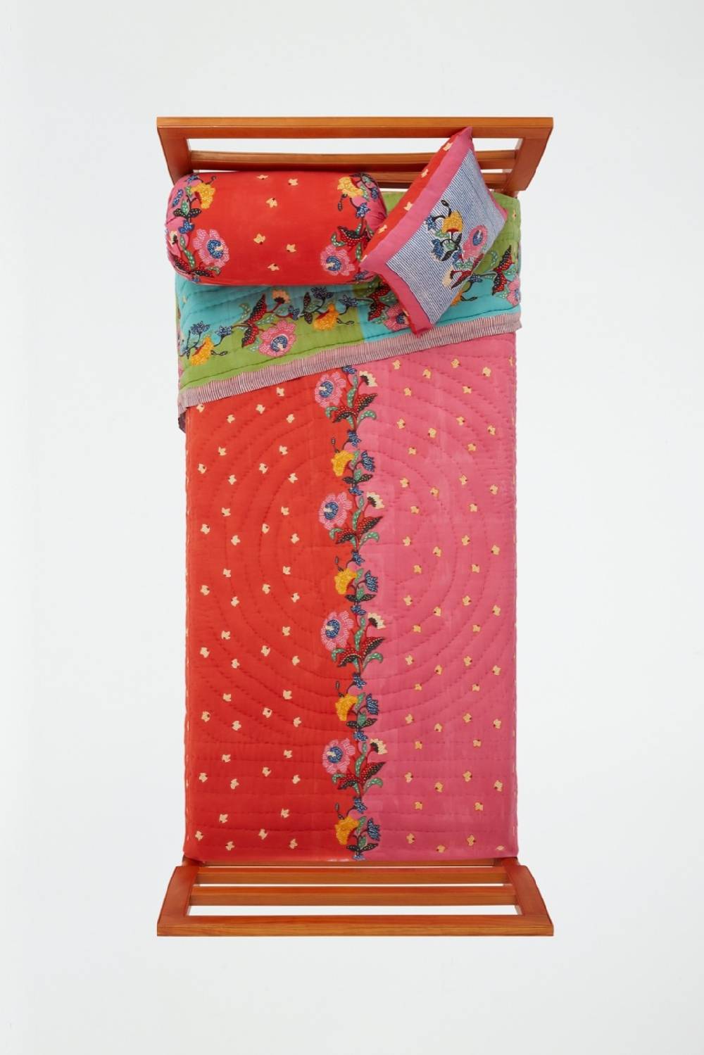 Lisa Corti Trapunta Reversibile 180x270cm Indonesian Red Rose