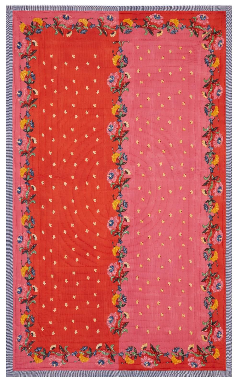 Lisa Corti trapunta reversibile 180x270cm indonesian red rose