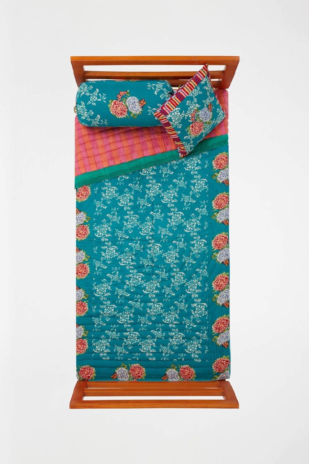 Lisa Corti Trapunta Reversibile 180x270cm Kandem Queen Green