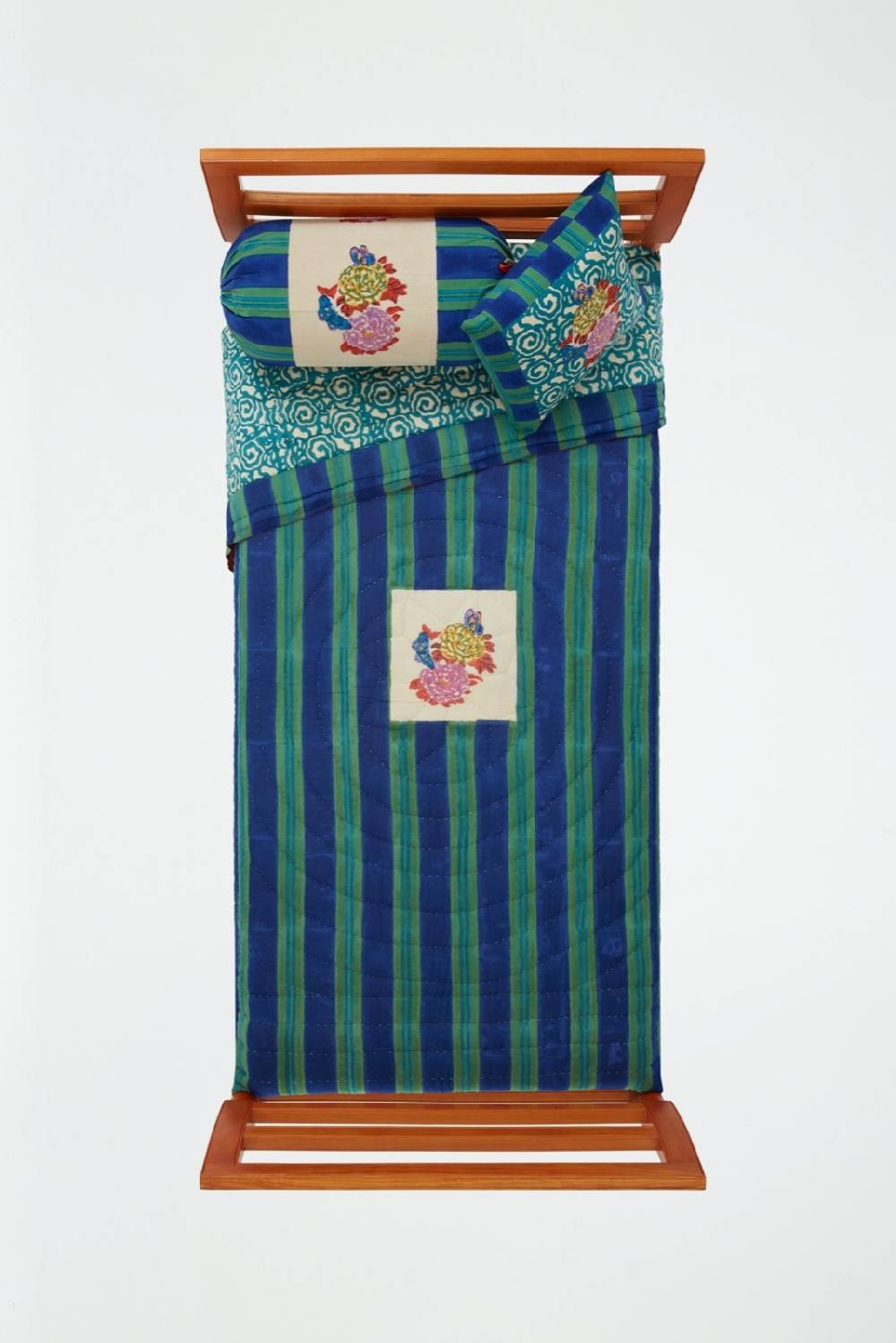 Lisa Corti Trapunta Reversibile 180x270cm Knight Peacock