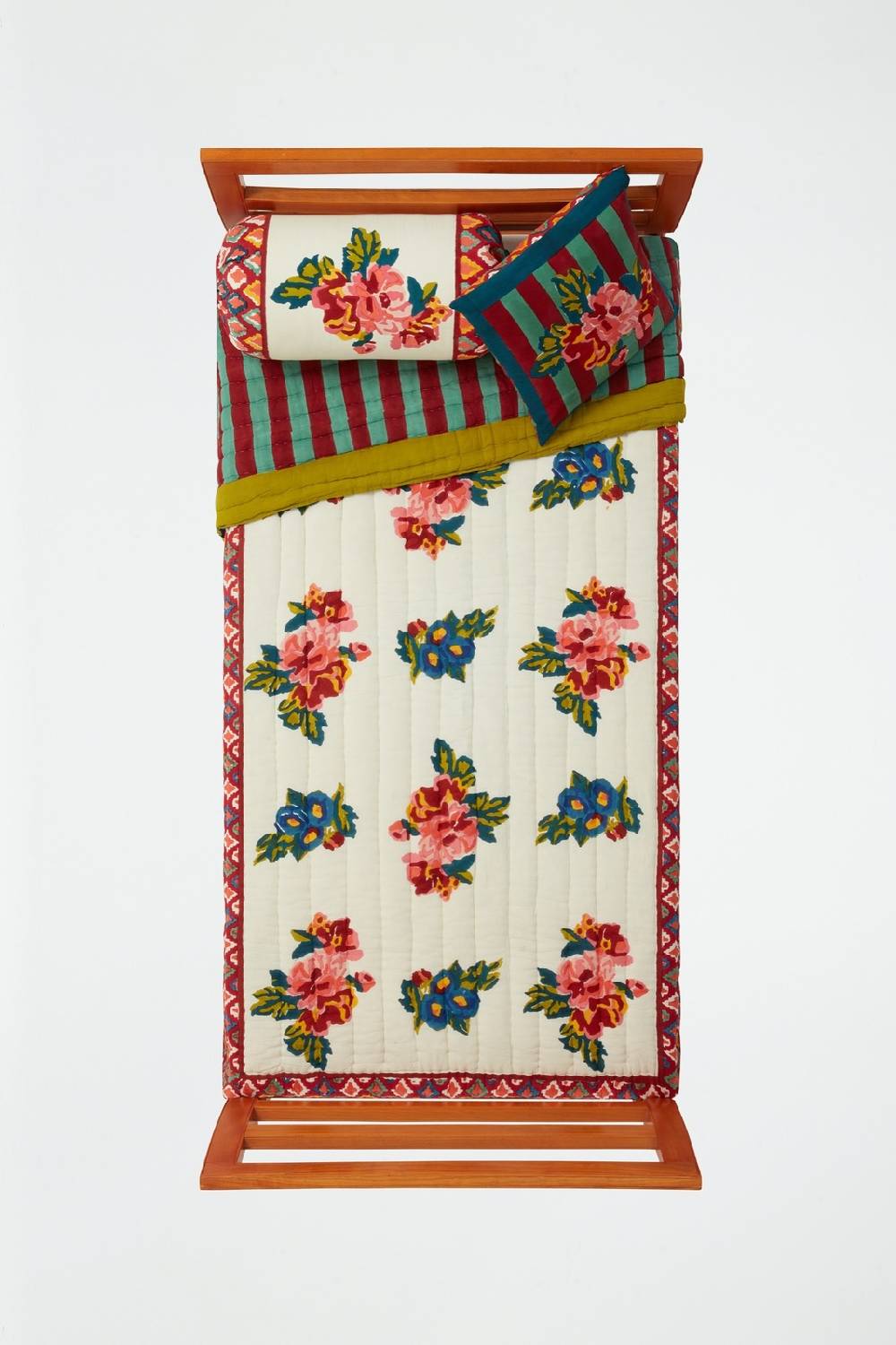 Lisa Corti Trapunta Reversibile 180x270cm Lisa Bouquet Cream