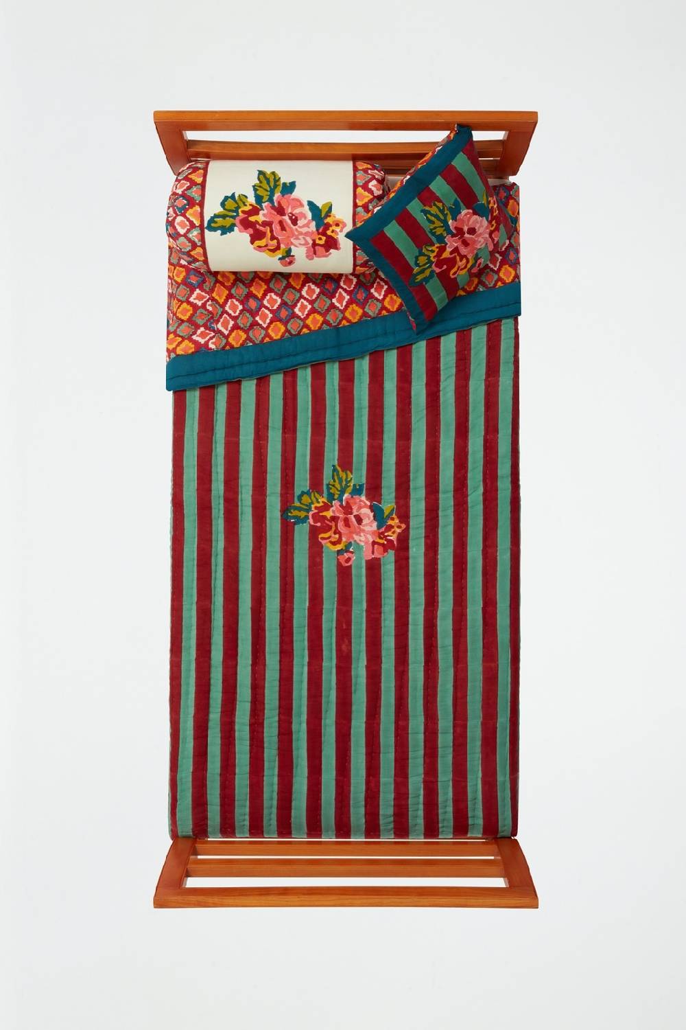 Lisa Corti Trapunta Reversibile 180x270cm Lisa Bouquet Cream