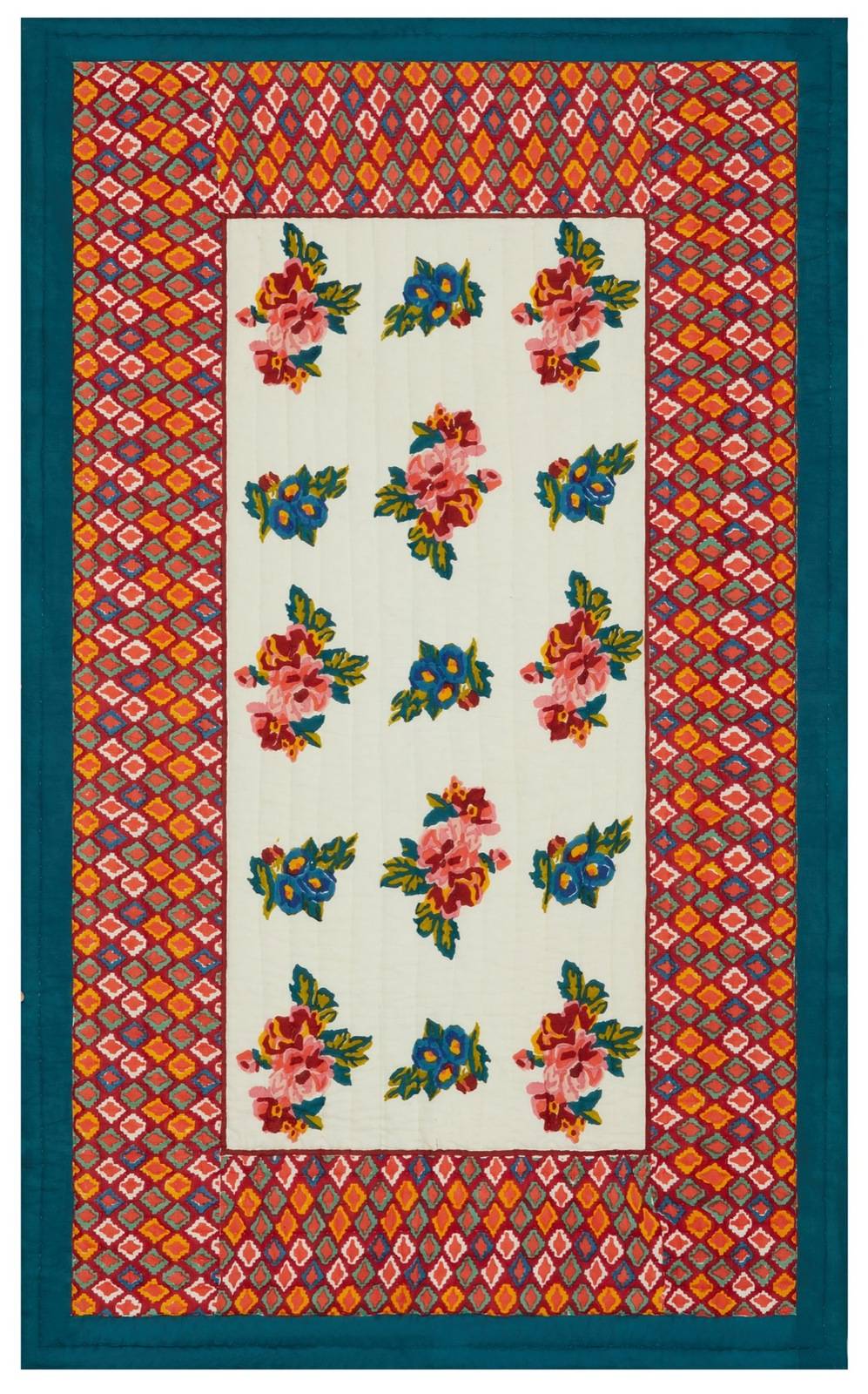 Lisa Corti trapunta reversibile 180x270cm lisa bouquet cream