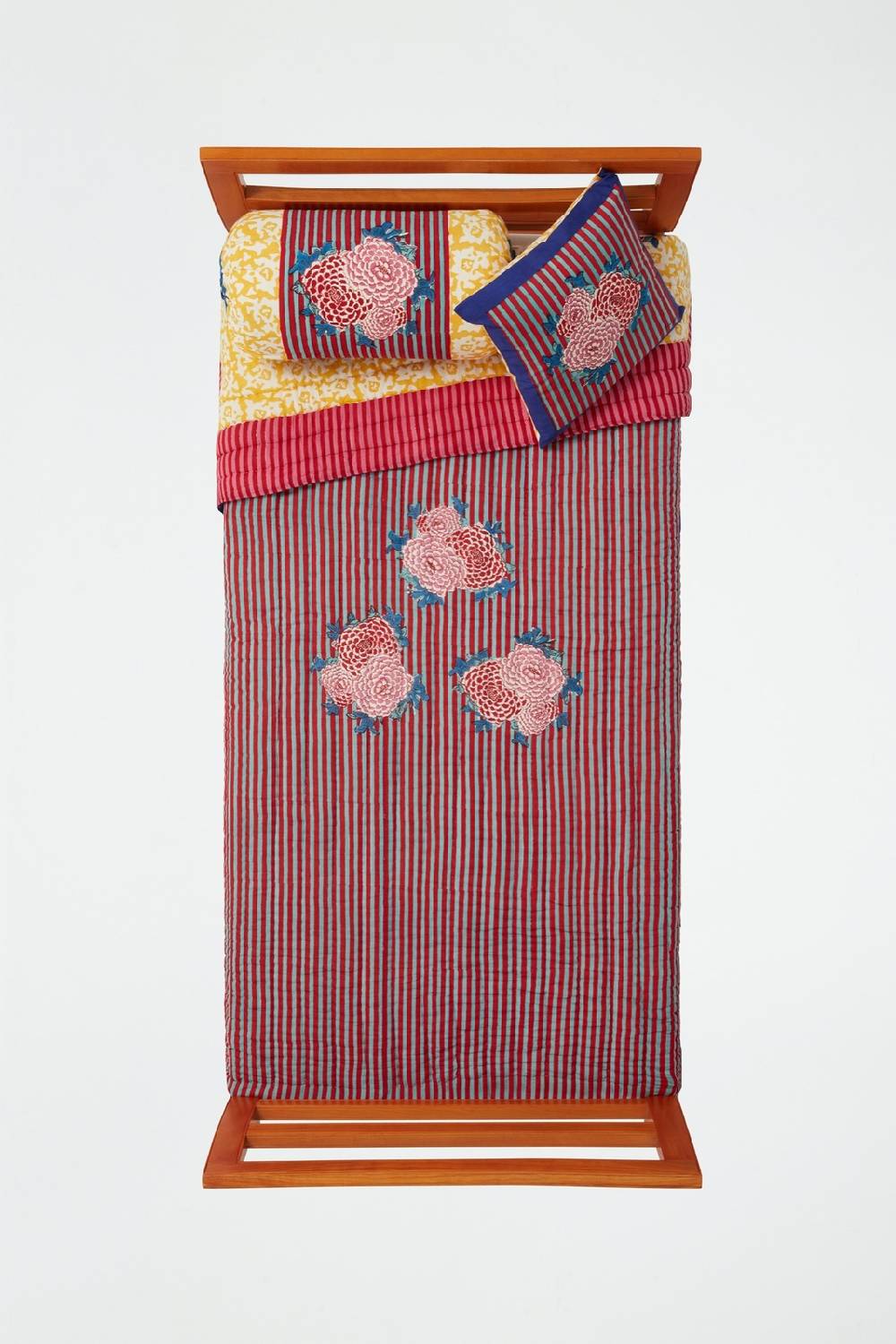 Lisa Corti Trapunta Reversibile 180x270cm Lisa Corti X La Minervetta Arabesque Corolla Gold Natural