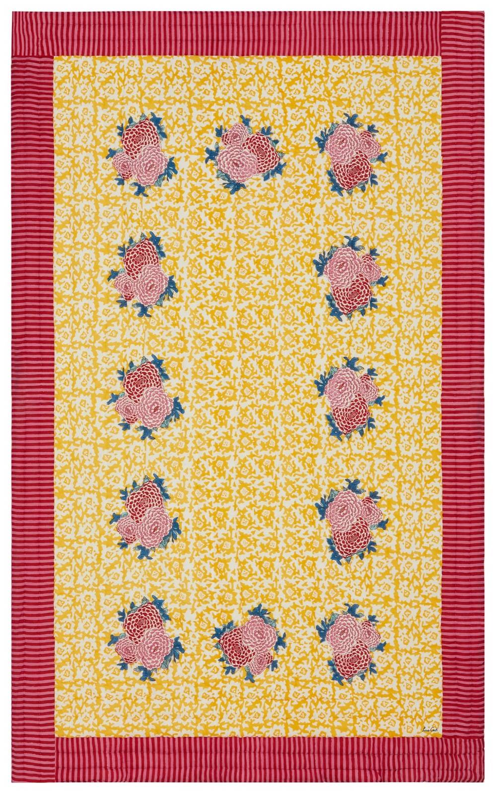 Lisa Corti trapunta reversibile 180x270cm lisa corti x la minervetta arabesque corolla gold natural