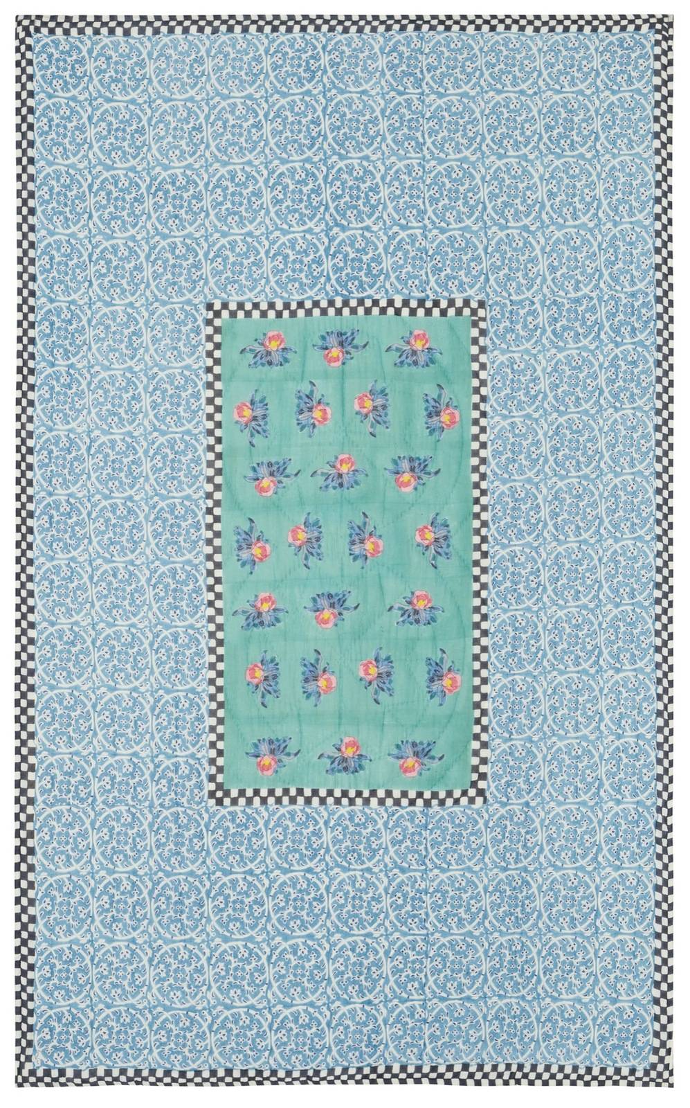 Lisa Corti trapunta reversibile 180x270cm tiles green