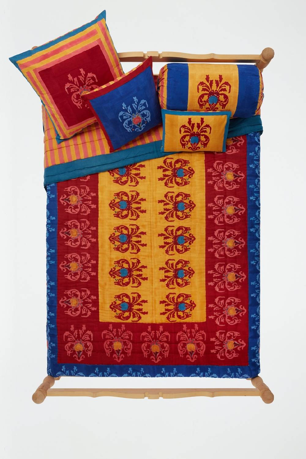 Lisa Corti Trapunta Reversibile 220x270cm Brocade Royal Blue