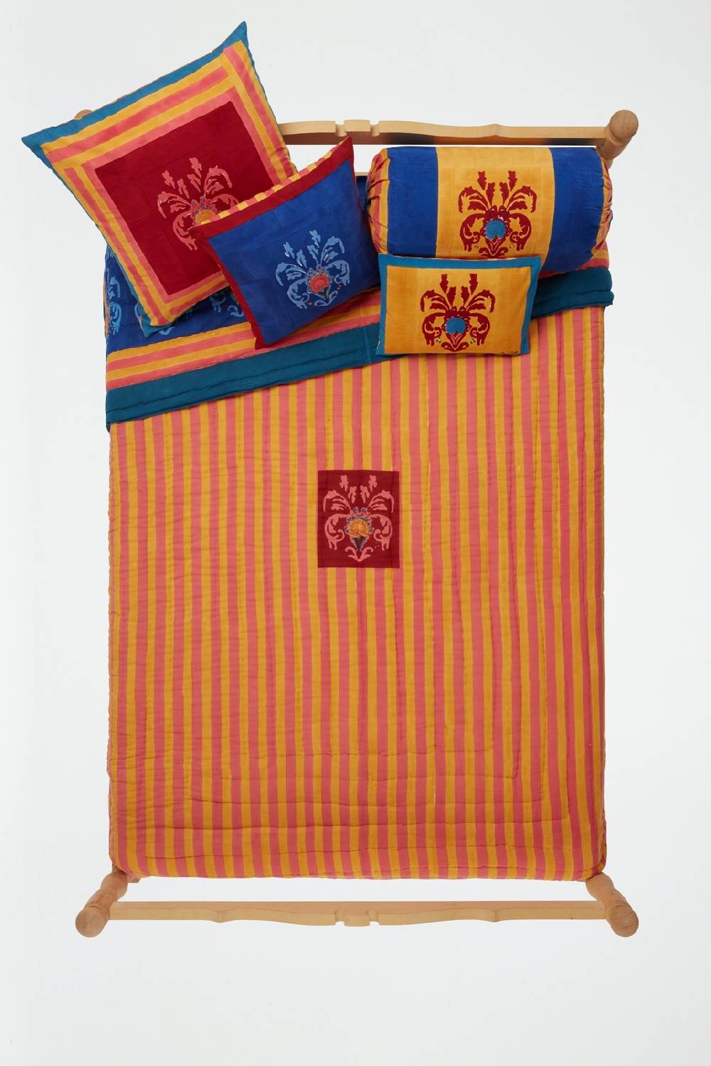 Lisa Corti Trapunta Reversibile 220x270cm Brocade Royal Blue