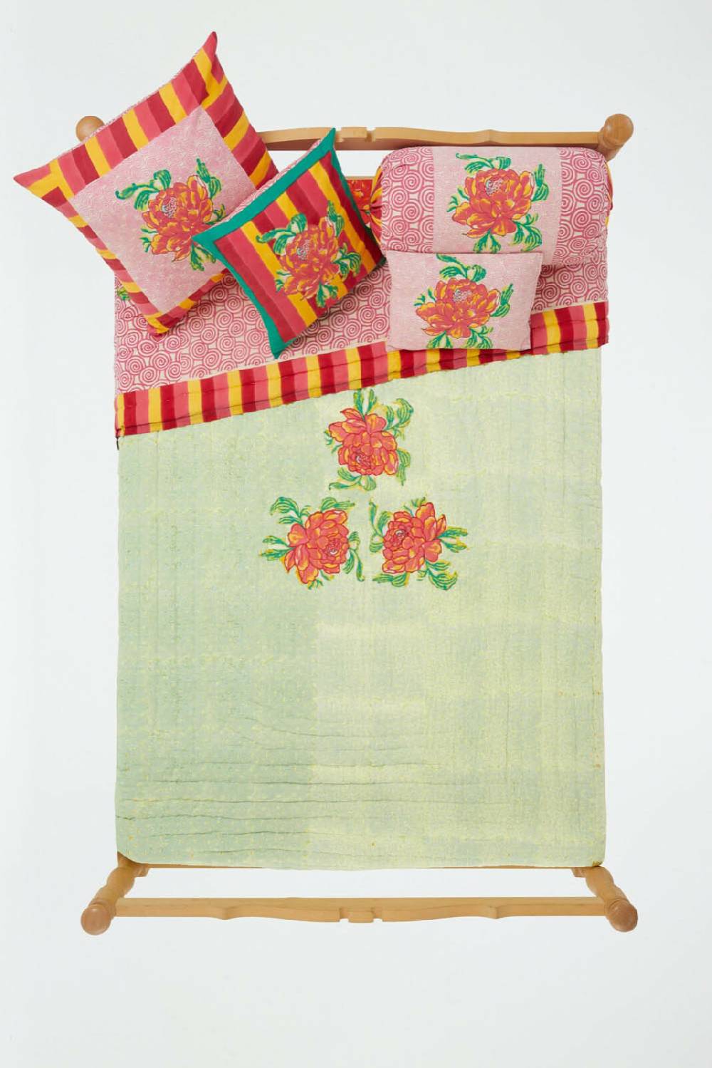 Lisa Corti Trapunta Reversibile 220x270cm Camelia Magenta Pink