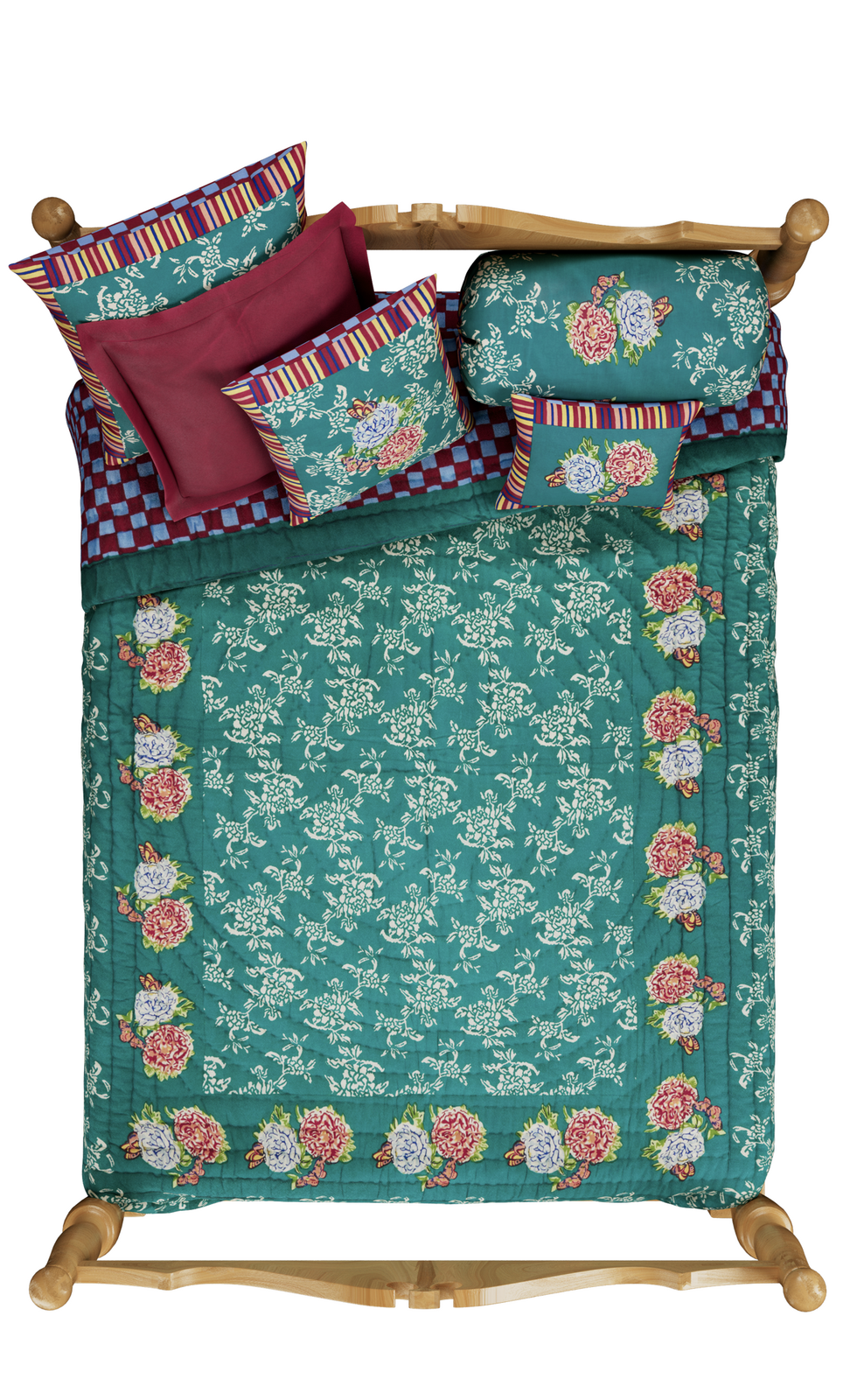 Lisa Corti Trapunta Reversibile 220x270cm Kandem Queen Green
