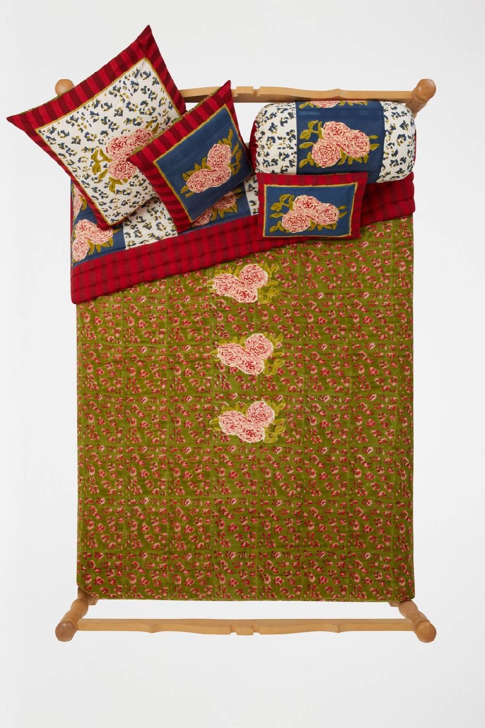 Lisa Corti Trapunta Reversibile 220x270cm Leopard Stripes Dark Blue