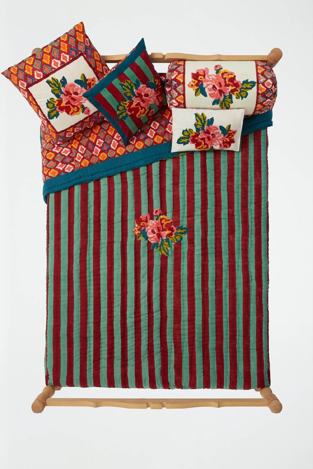 Lisa Corti Trapunta Reversibile 220x270cm Lisa Bouquet Cream