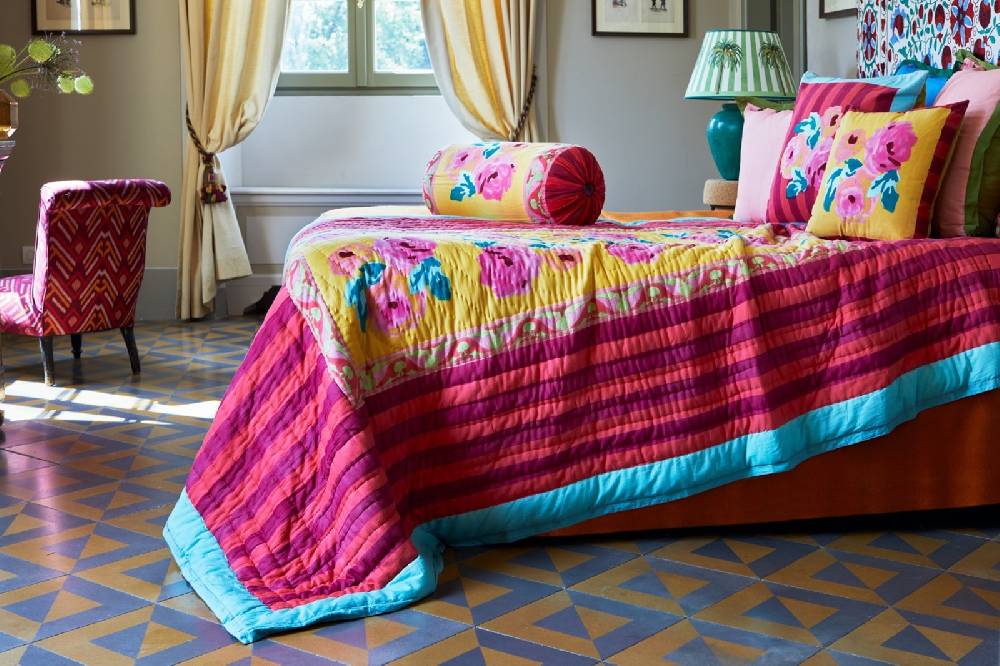 Lisa Corti Trapunta Reversibile 220x270cm Nizam Sulphur