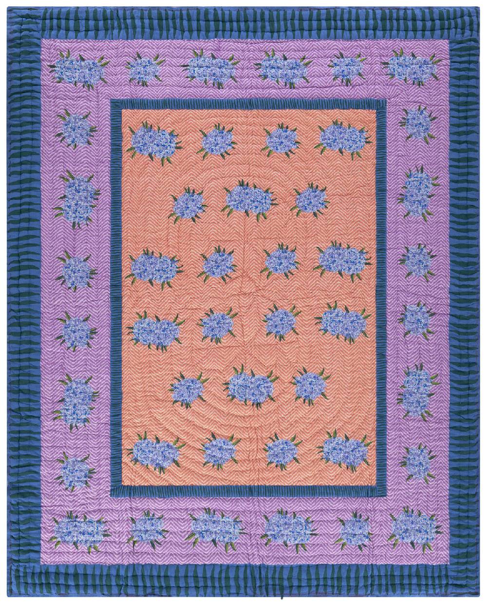 Lisa Corti trapunta reversibile 220x270cm oleander lilac peach