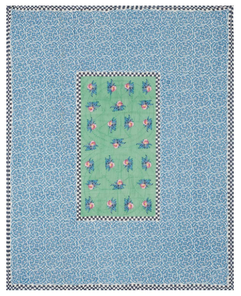 Lisa Corti Trapunta Reversibile 220x270cm Tiles Green