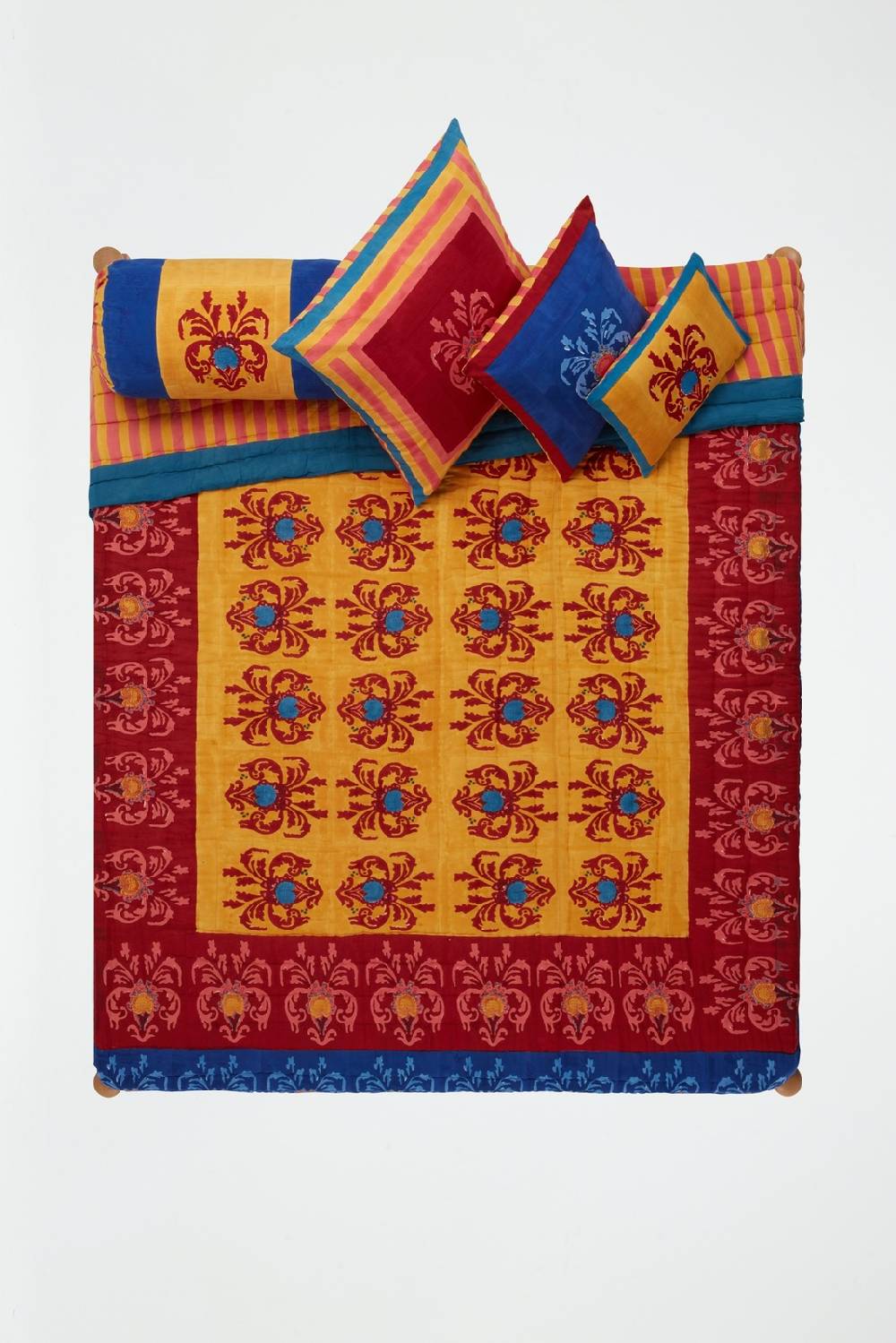 Lisa Corti Trapunta Reversibile 250x270cm Brocade Royal Blue