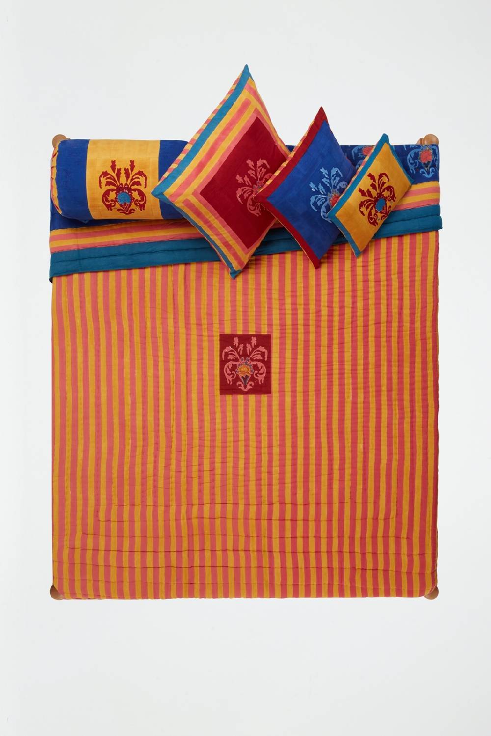 Lisa Corti Trapunta Reversibile 250x270cm Brocade Royal Blue