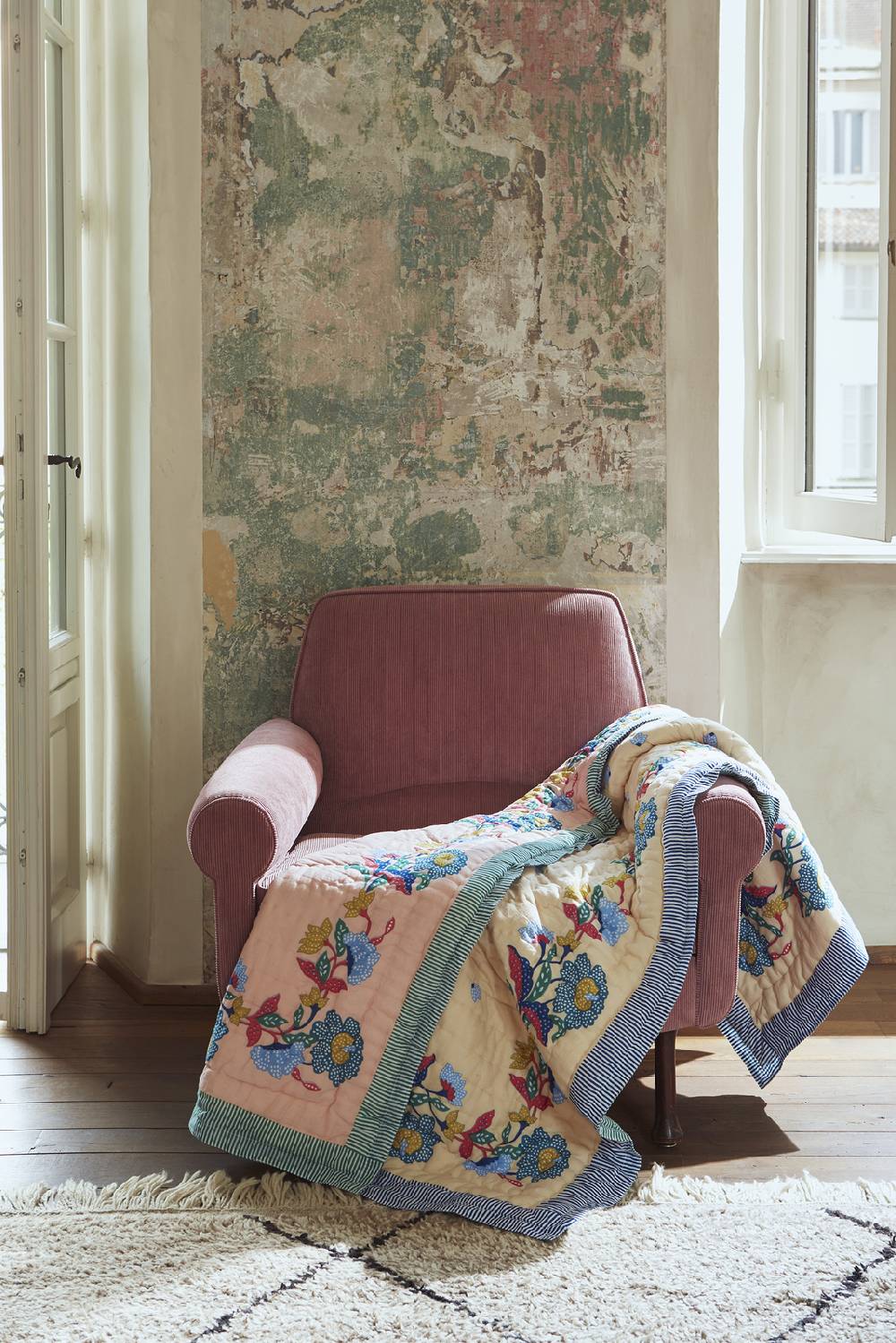 Lisa Corti Trapunta Reversibile 250x270cm Cutter Brooks X Lisa Corti Indonesian Natural Cold