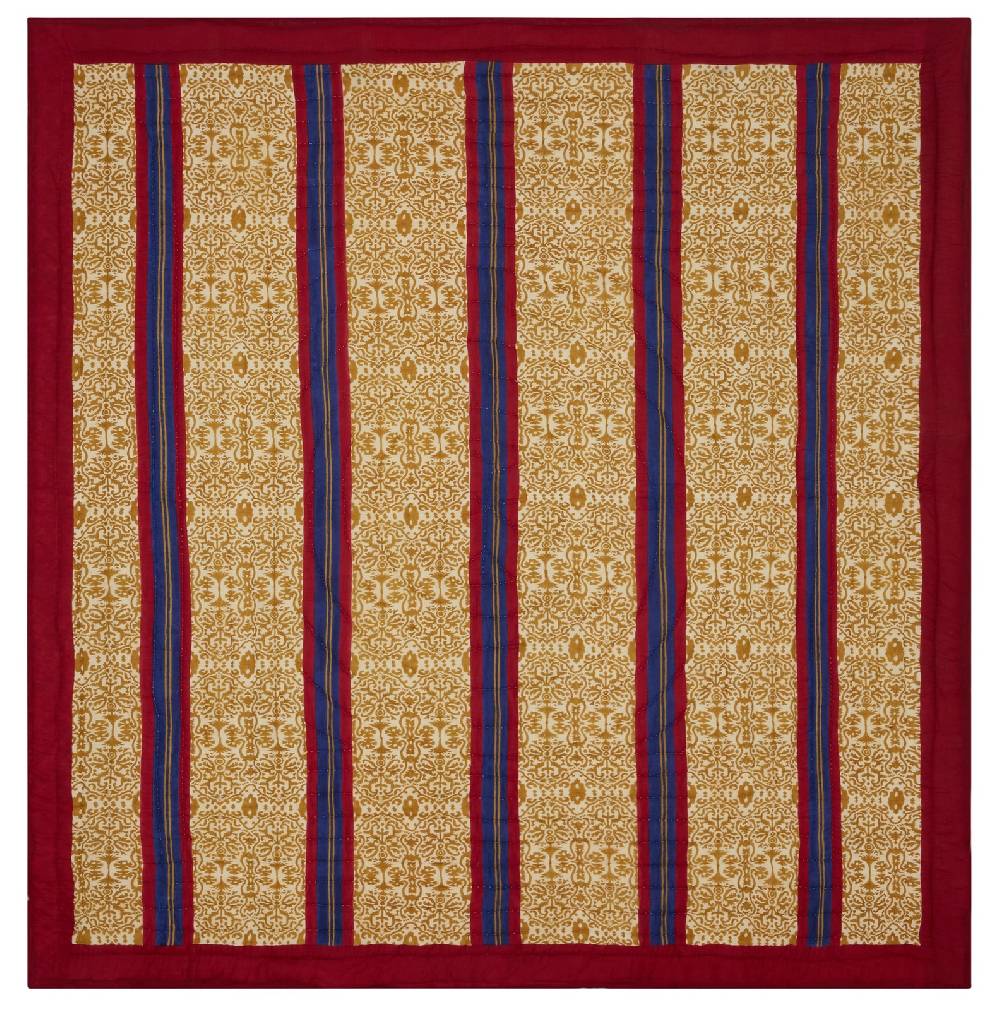 Lisa Corti trapunta reversibile 250x270cm damask stripes chutney