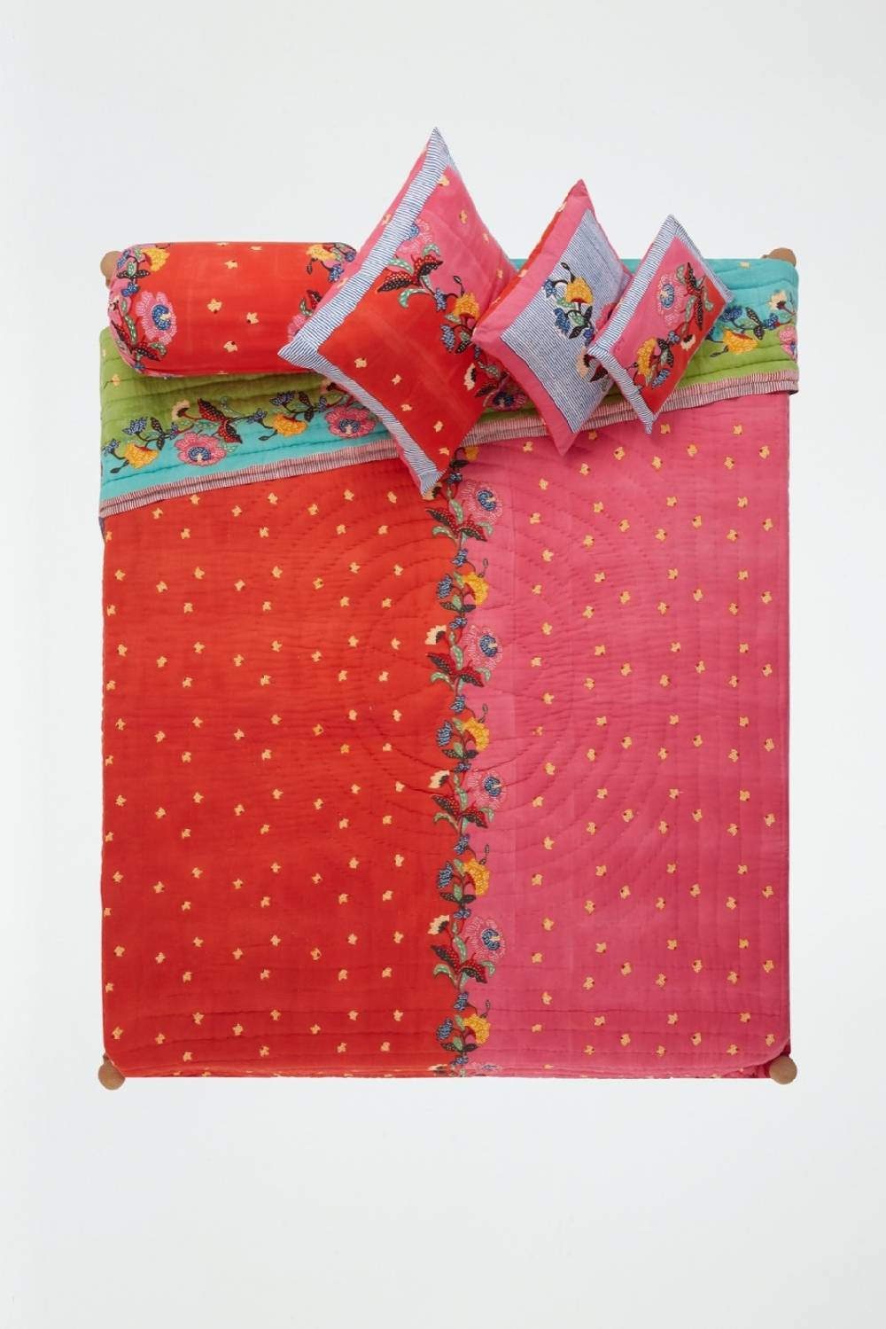 Lisa Corti Trapunta Reversibile 250x270cm Indonesian Red Rose