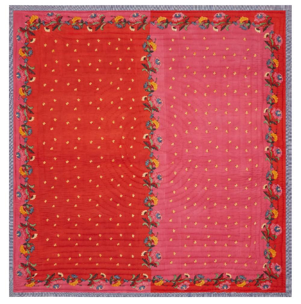 Lisa Corti trapunta reversibile 250x270cm indonesian red rose
