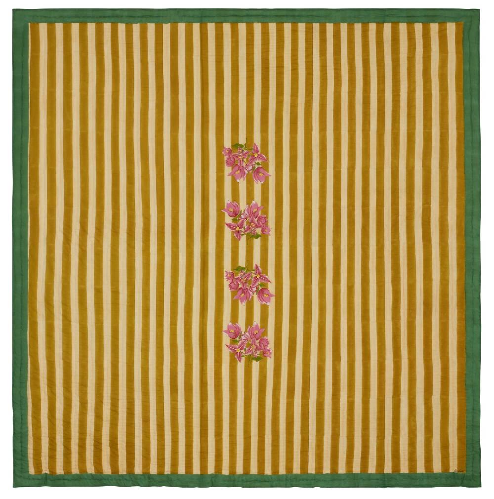 Lisa Corti trapunta reversibile 250x270cm issimo x lisa corti bouganville stripes white mustard