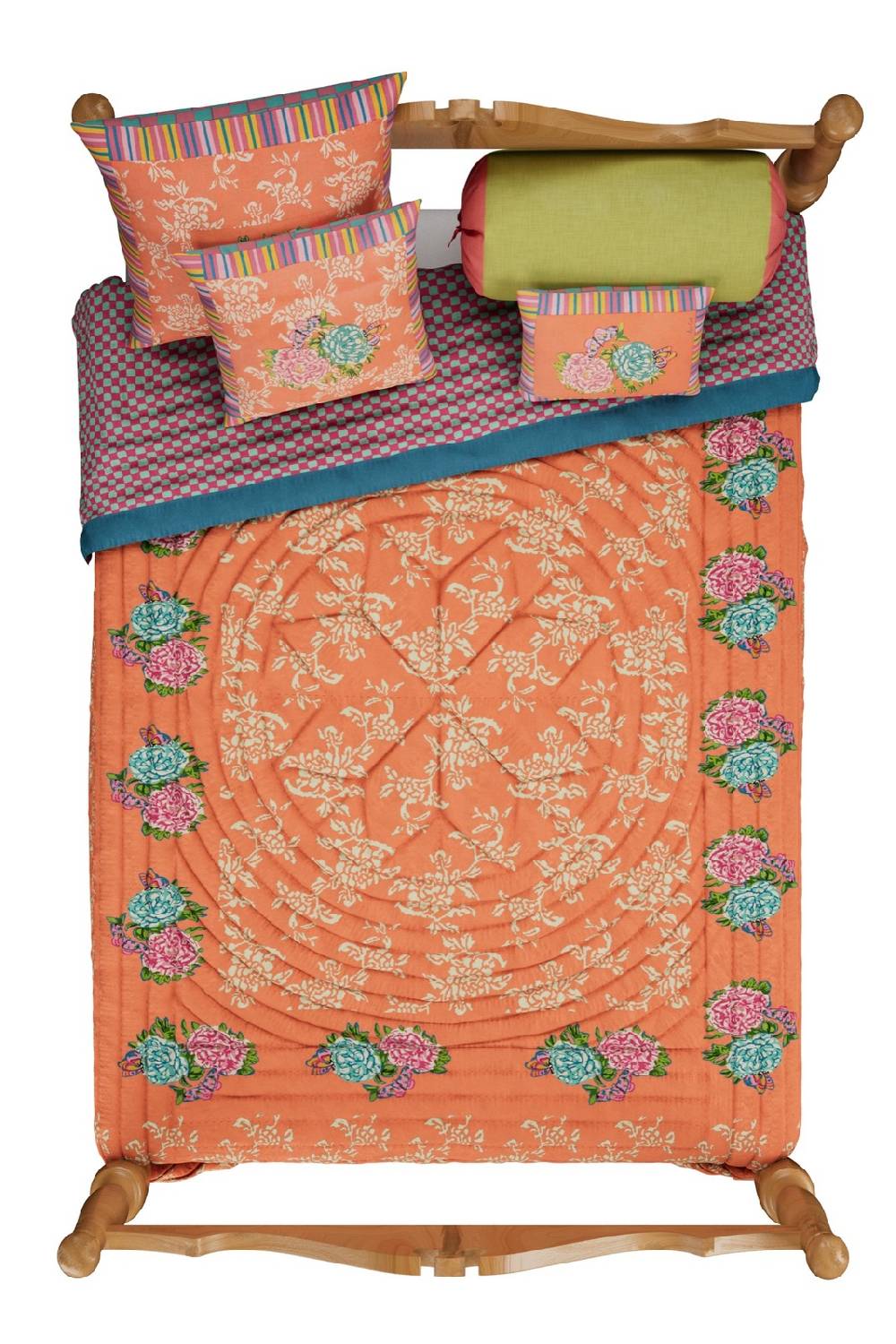 Lisa Corti Trapunta Reversibile 250x270cm Kandem Queen Peach