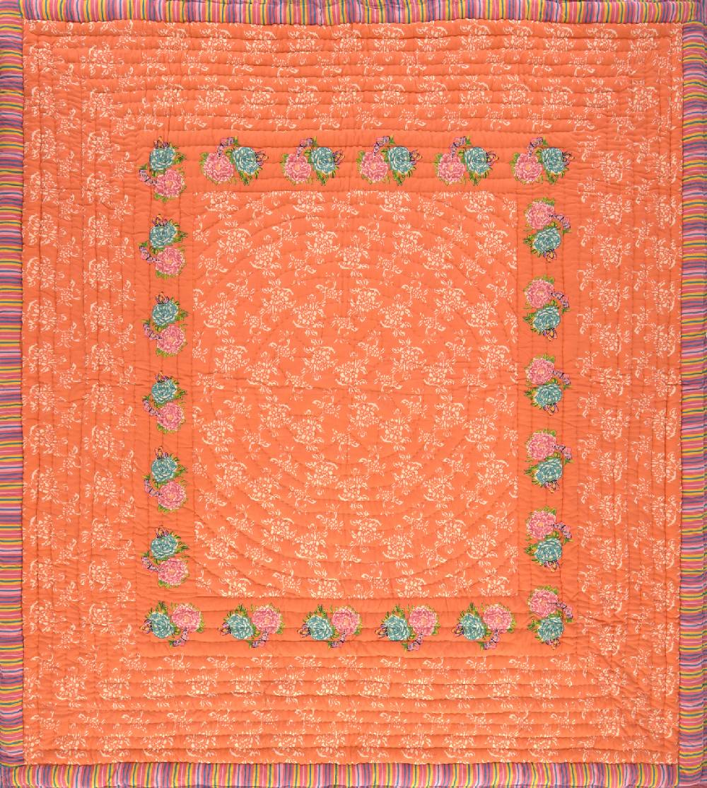 Lisa Corti trapunta reversibile 250x270cm kandem queen peach