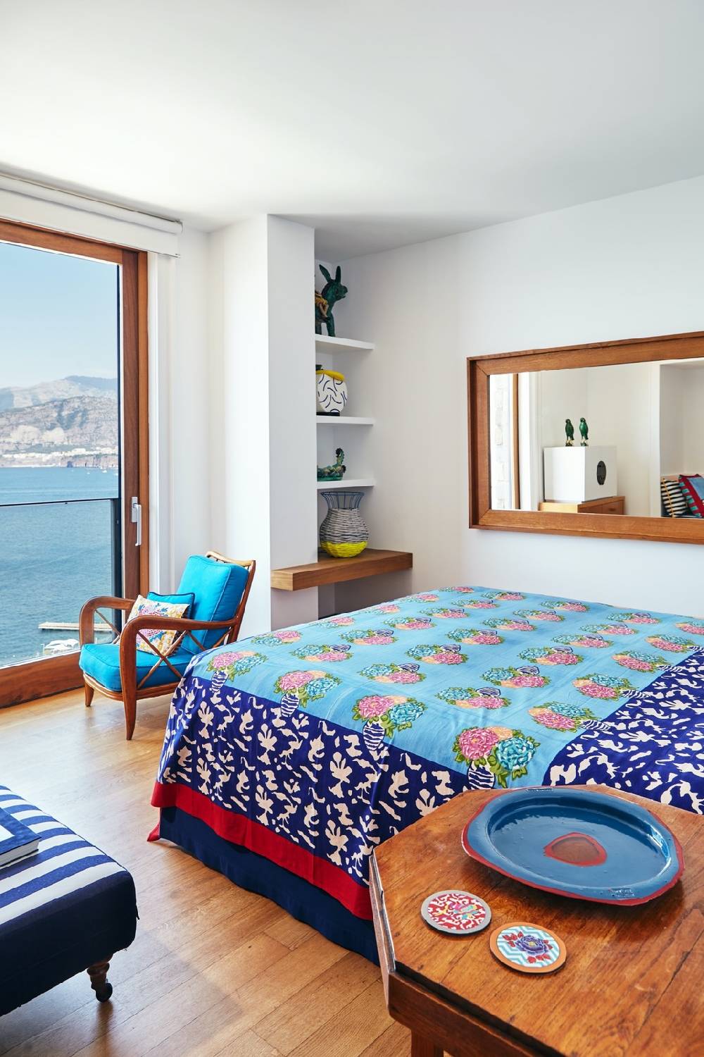 Lisa Corti Trapunta Reversibile 250x270cm Lisa Corti X La Minervetta Blue Pot Sky