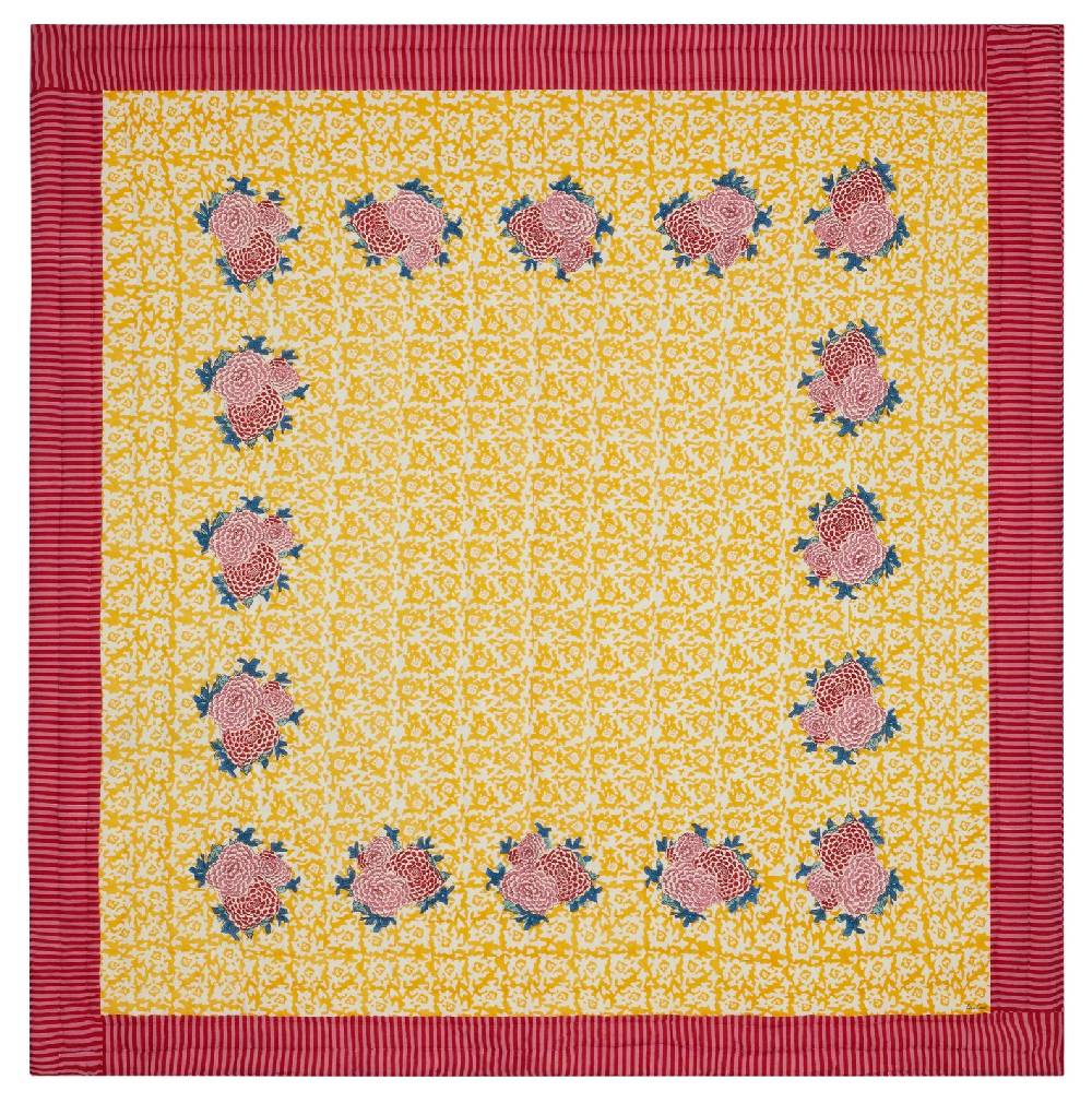 Lisa Corti trapunta reversibile 250x270cm lisa corti x la minervetta arabesque corolla gold natural