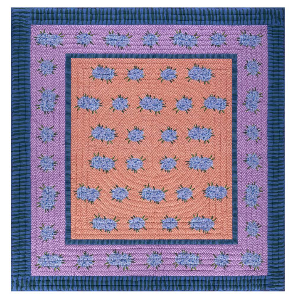 Lisa Corti trapunta reversibile 250x270cm oleander lilac peach