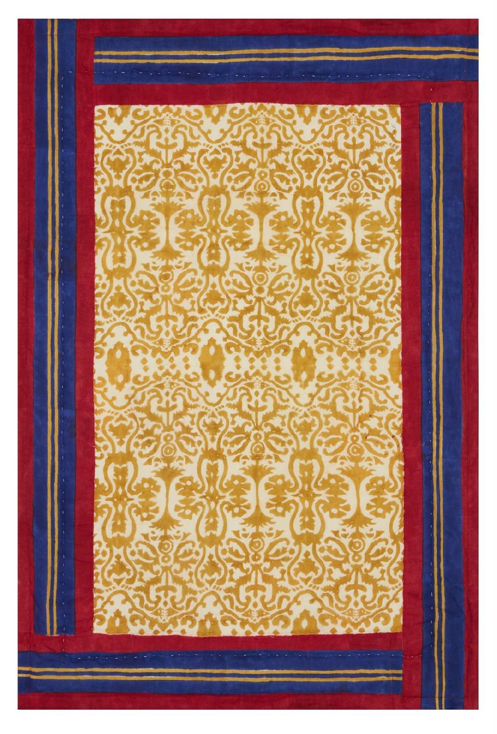 Lisa Corti Trapunta Reversibile 70x110cm Damask Stripes Chutney