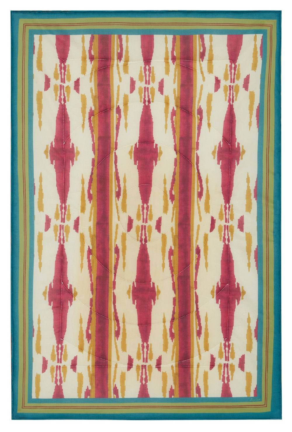 Lisa Corti trapunta reversibile 70x110cm flame aubergine gold