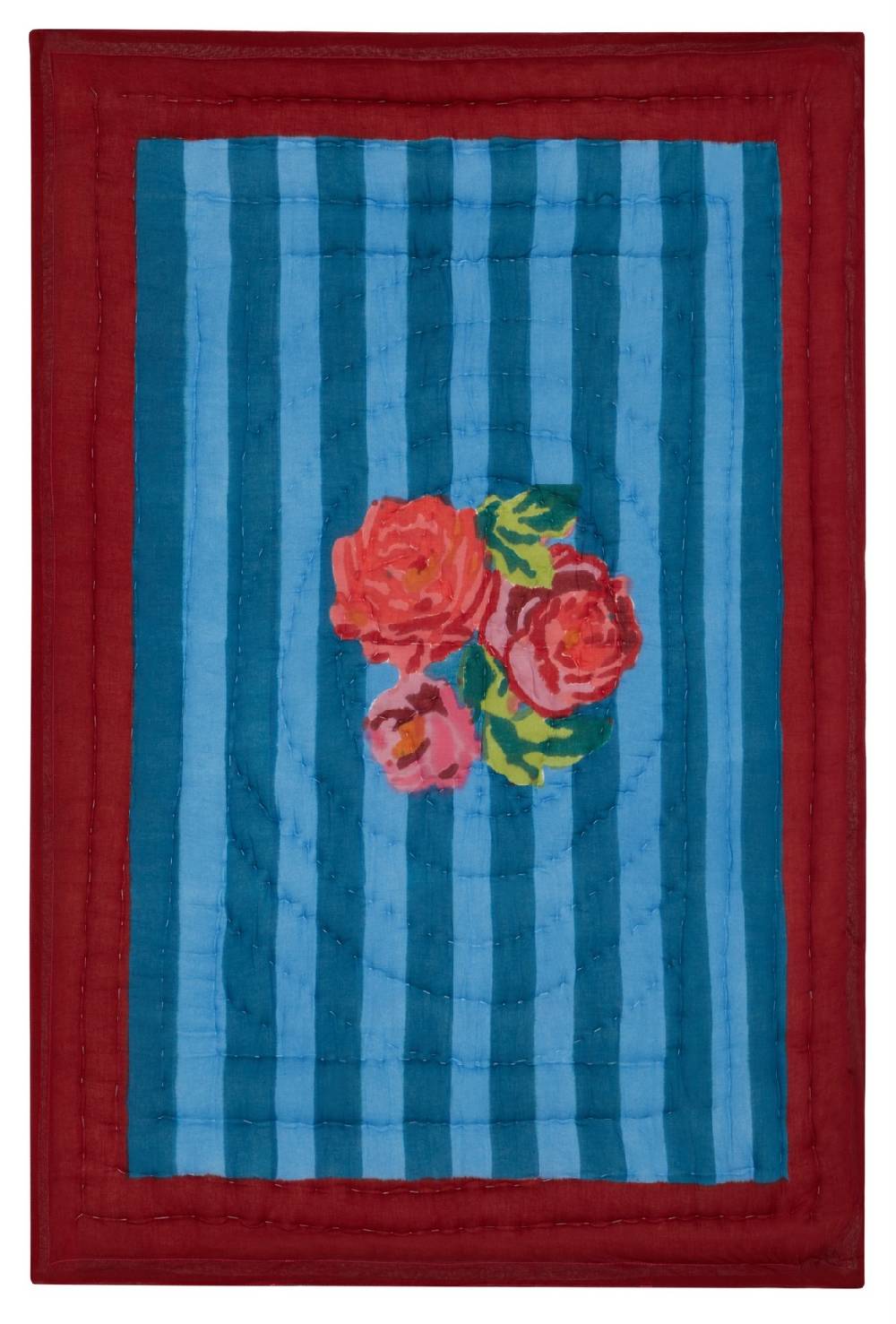 Lisa Corti trapunta reversibile 70x110cm nizam stripes ferozi sugar