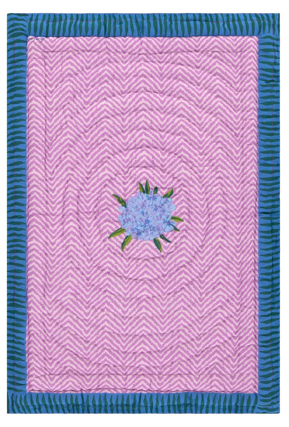 Lisa Corti trapunta reversibile 70x110cm oleander lilac peach