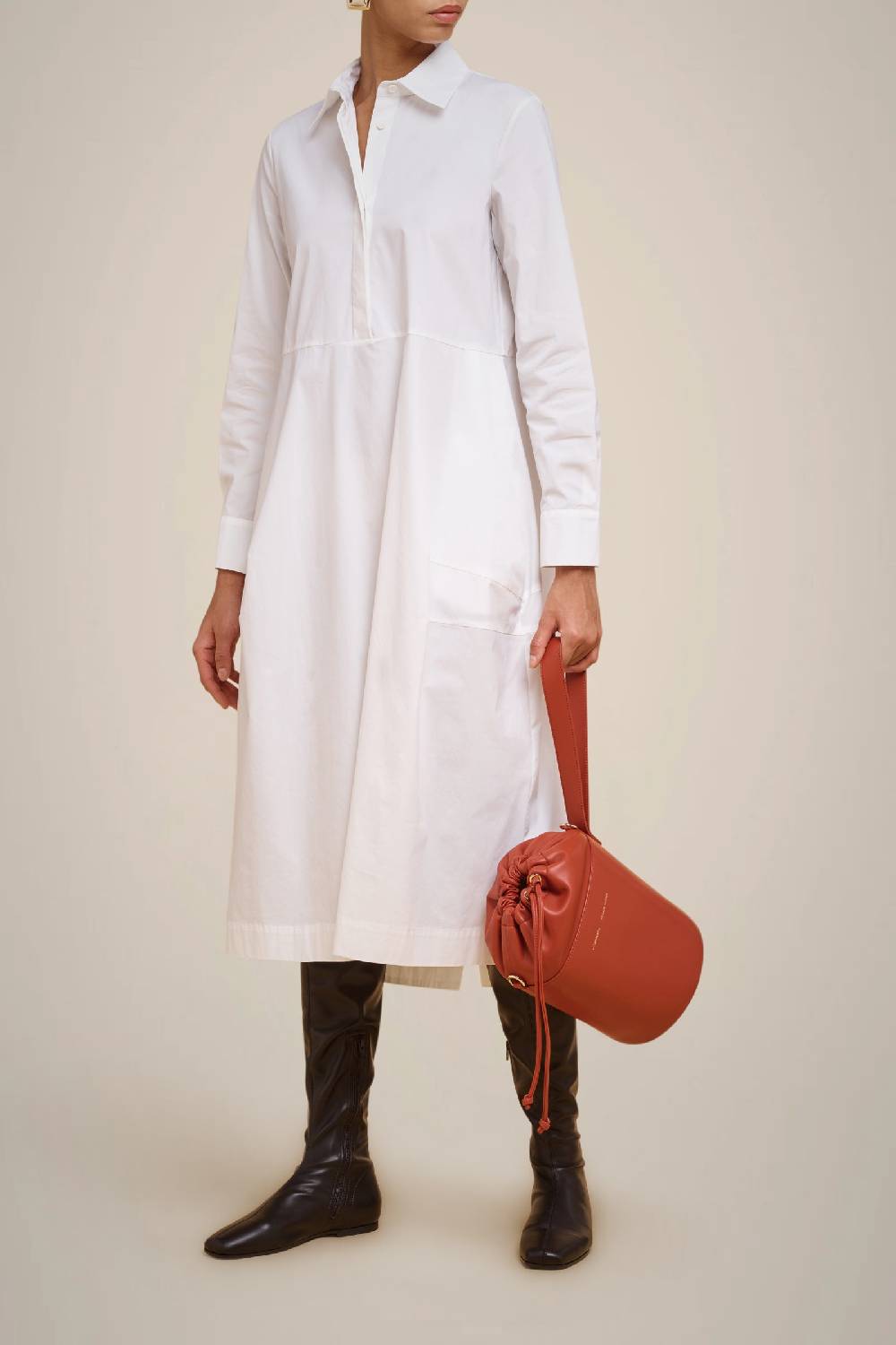 Liviana Conti ABITO MIDI IN TELA DI COTONE W4FF4WK20A01-0.38