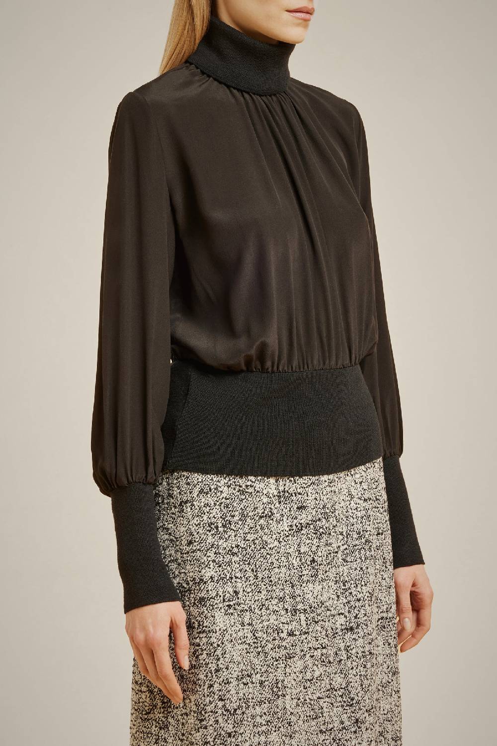 Liviana Conti BLUSA COLLO ALTO 100% SETA W4LL4WS08Y69-0.38